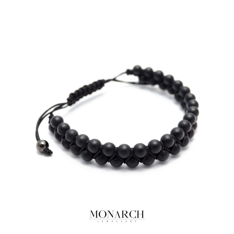 Monarch Jewellery Black Matte Luxury Macrame Bracelet