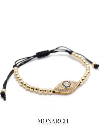 Monarch Jewellery 24K Gold Evil Eye Luxury Macrame Bracelet