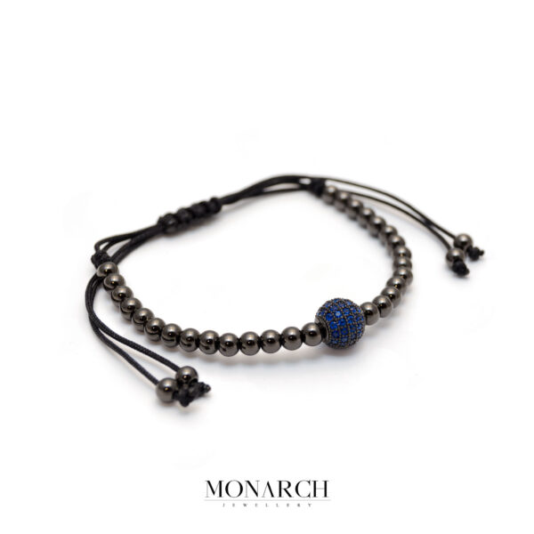 Monarch Jewellery Black Azur Solo Bead Macrame Bracelet