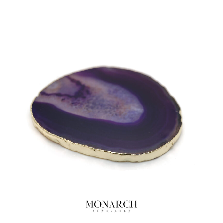 Monarch Jewellery 24k Gold Purple Eye Stone Glass Holder
