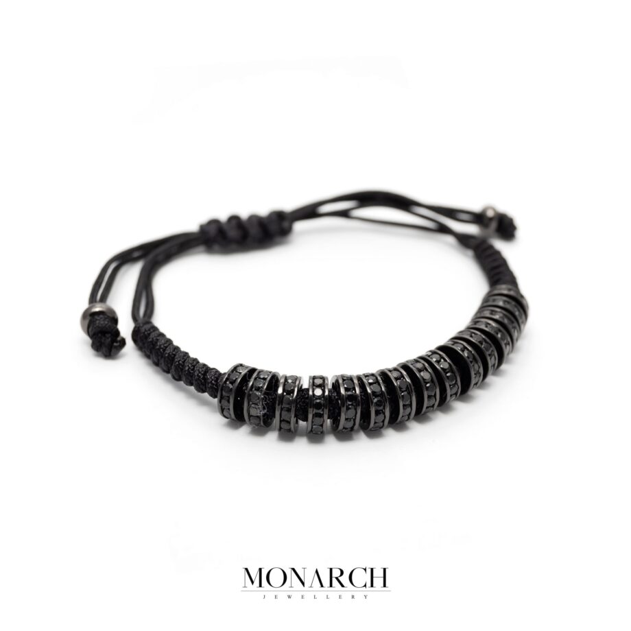 black luxury bracelet for man, monarch jewellery MA174MBM