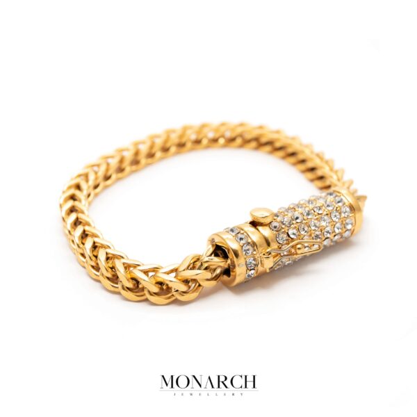 gold luxury bracelet for man, monarch jewellery MA176GT